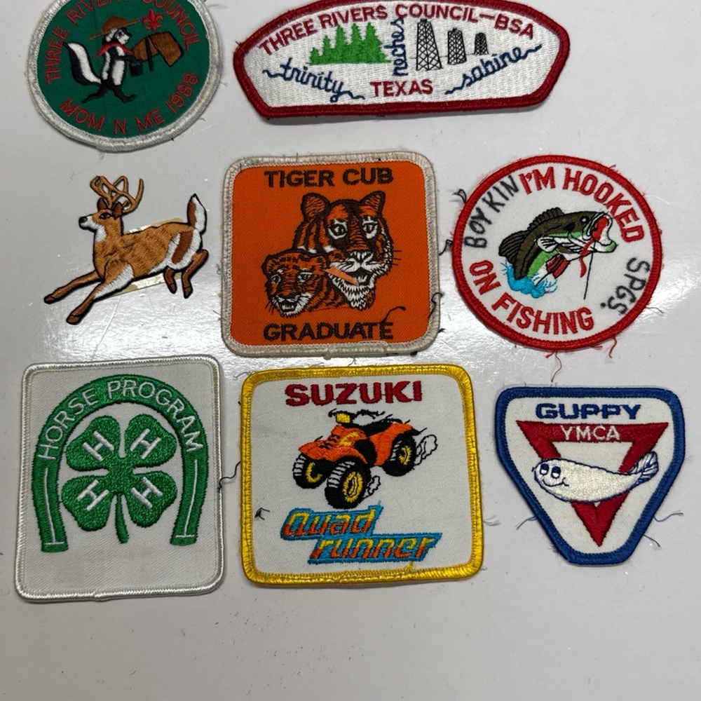 Vintage Lot of 8 Patches, Suzuki Quad Runner Patch, 4H Patch